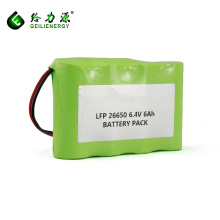 GLE wiederaufladbare 2S2P 6Ah Batterie 6.4v 26650 lifepo4 Batterie lipo